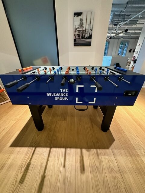 tischkicker knalldenball branding relevance group
